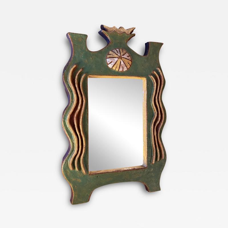  Les Argonautes Ceramic Mirror by les Argonautes France 1960s