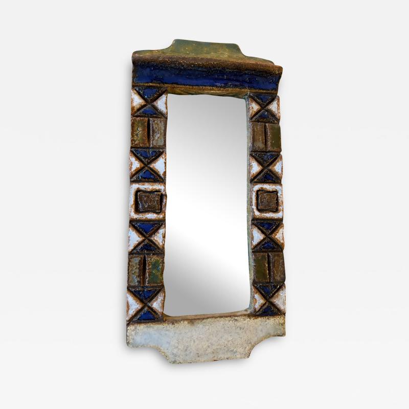  Les Argonautes Ceramic Mirror by les Argonautes France 1960s