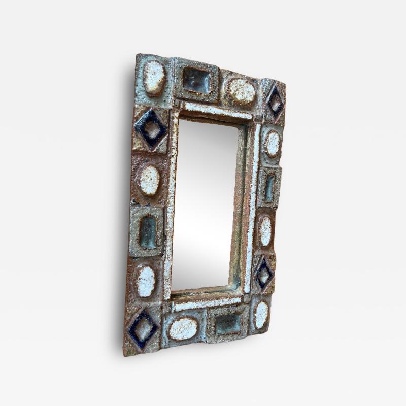  Les Argonautes Ceramic mirror by les Argonautes France 1960s