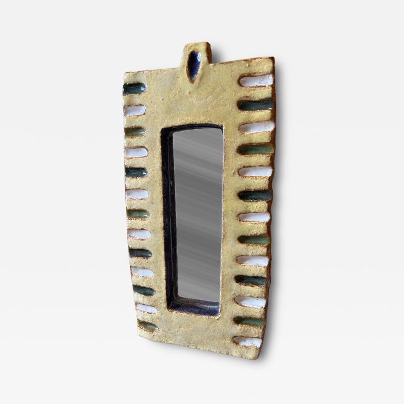  Les Argonautes Ceramic mirror by les Argonautes France 1960s