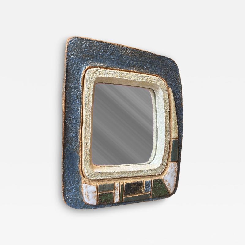  Les Argonautes Ceramic mirror by les Argonautes France 1960s