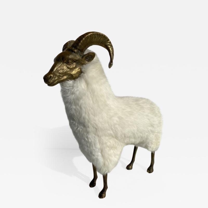 Les Lalanne Brass Sheep or Ram Sculpture