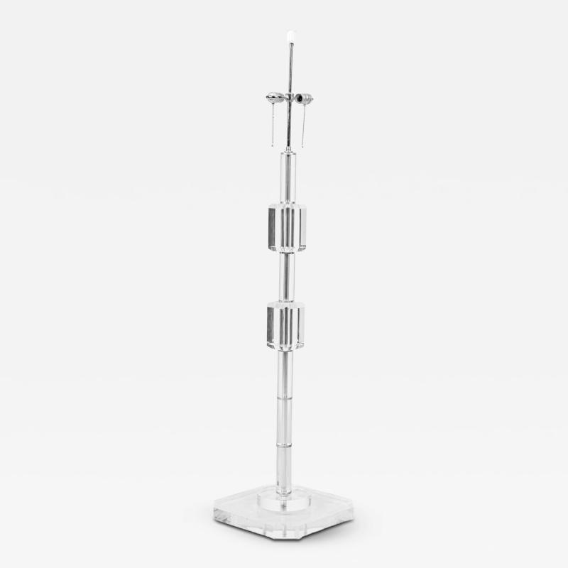  Les Prismatiques Les Prismatiques French Mid Century Lucite Gem Cut Floor Lamp