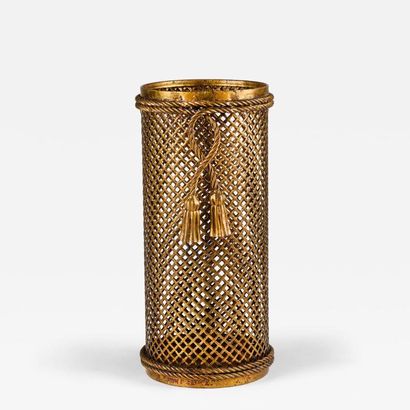  Li Puma Firenze Mid century rope and tassel umbrella stand by Li Puma Florence Italy 1950s