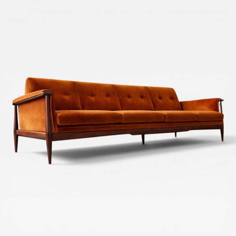  Liceu de Artes e Of cios Canoa Sofa in Brazilian Rosewood Mohair Liceu de Artes e Of cios Brazil