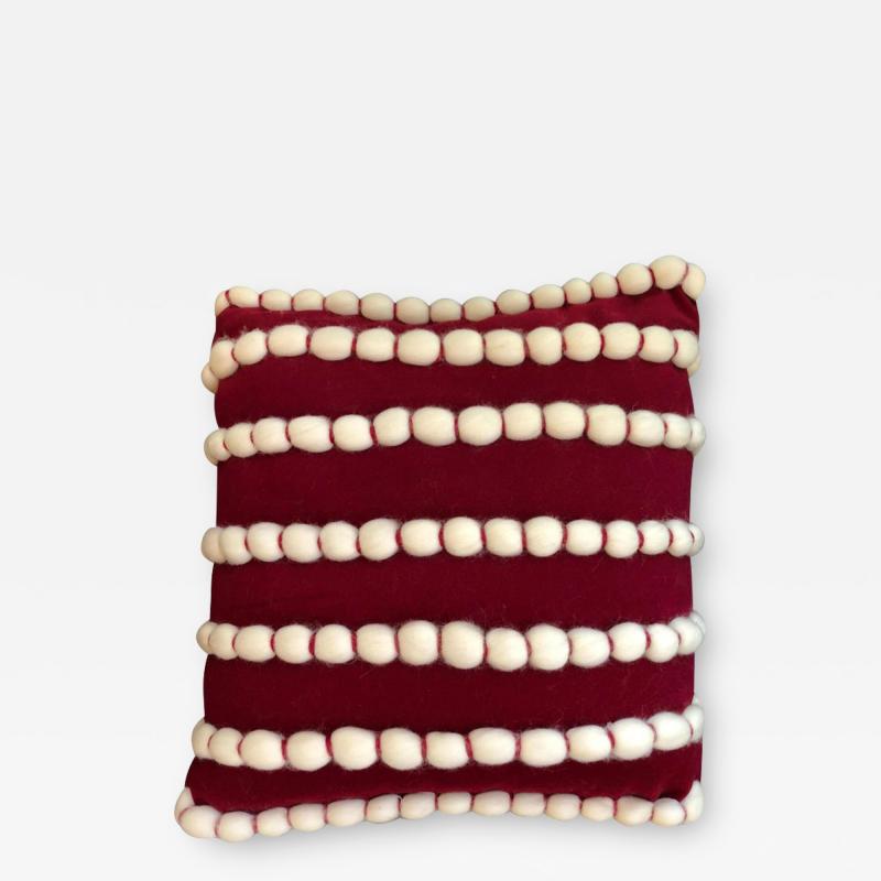  Lido Red Wool Pillow