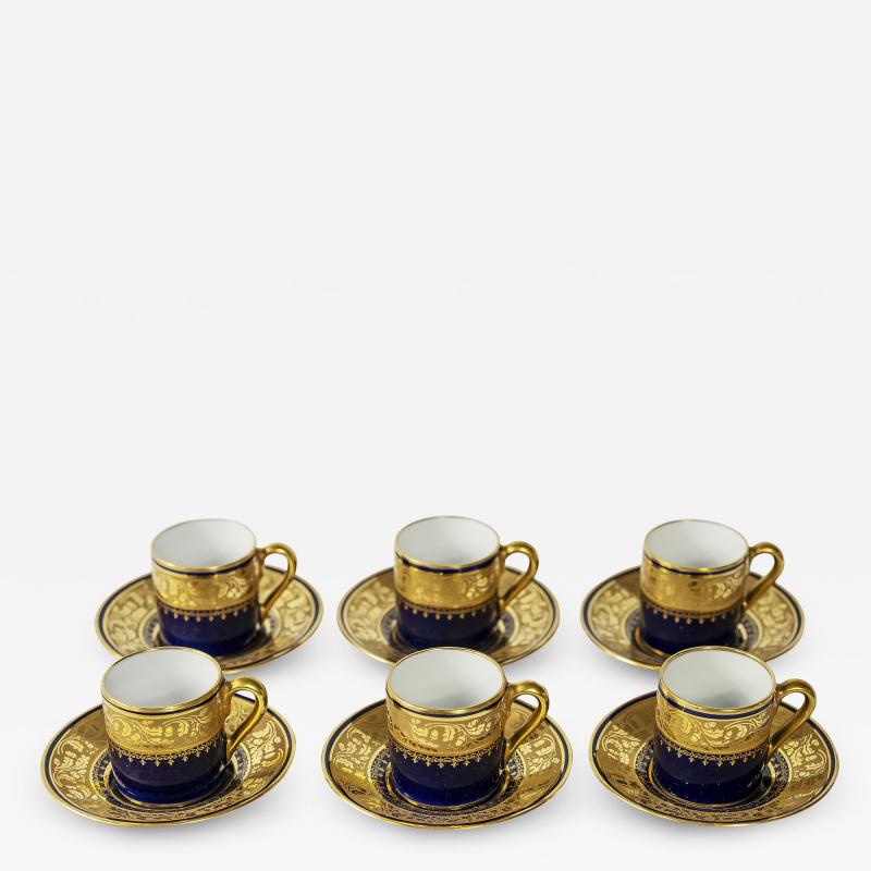  Limoges Set of 6 pcs Limoges Porcelain Espresso Cups