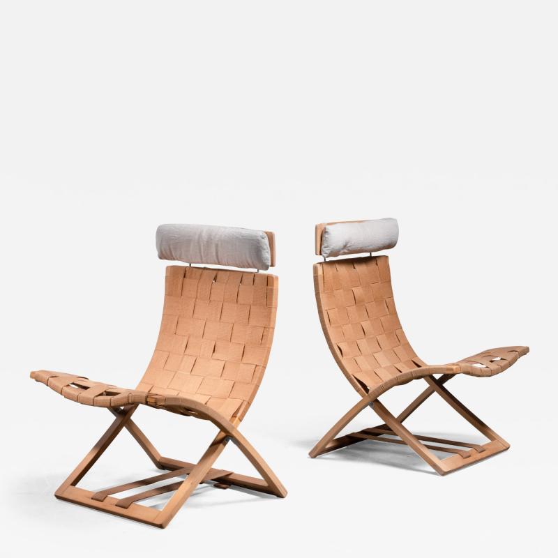  Lindau Lindekrantz Lindau Lindekrantz folding chairs with canvas webbing