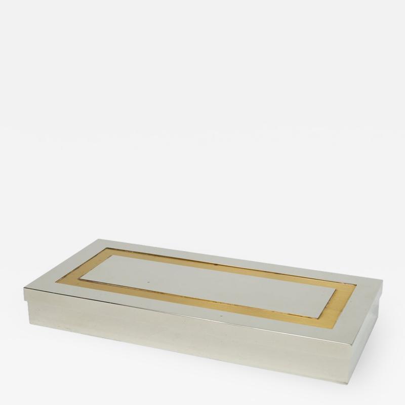  Liwan s OA 34 elegant italian chrome and brass box by Liwans