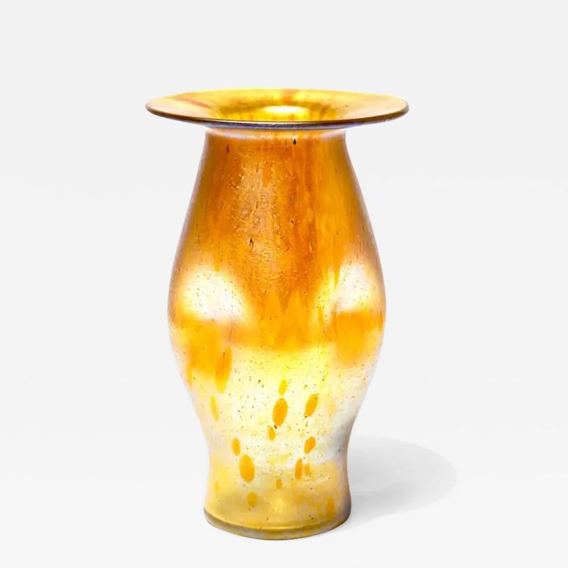  Loetz Loetz Astraea Orange And Gold Vase