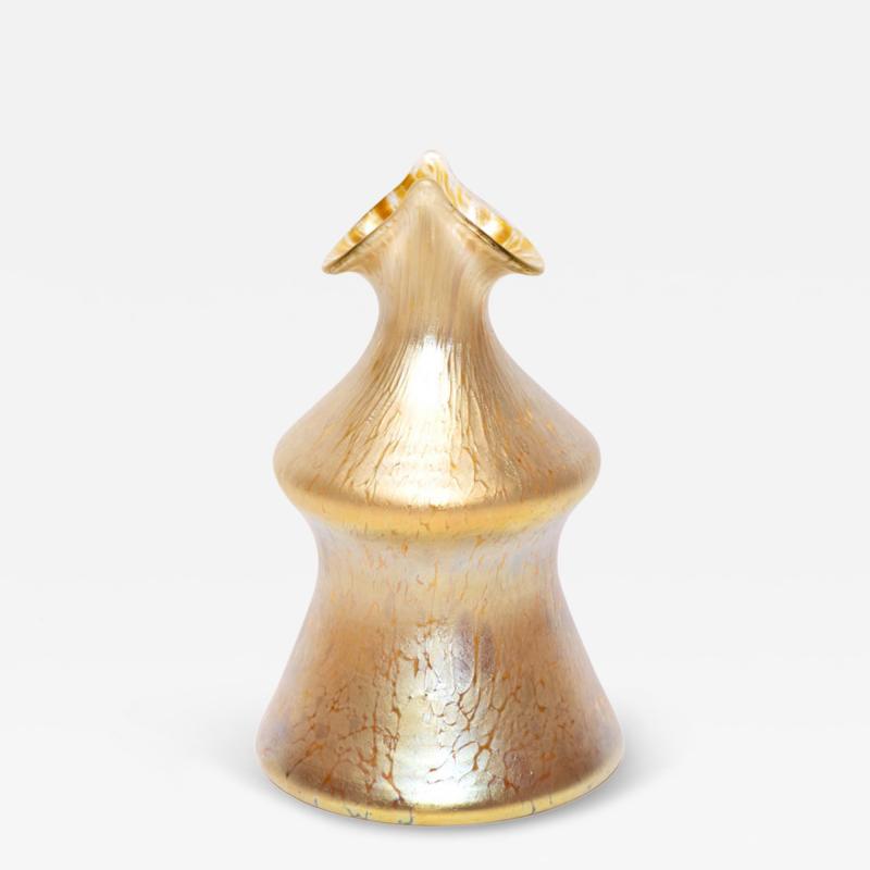  Loetz Loetz Style Oil Spot White Yellow Glass Vase