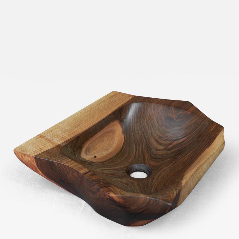  Logniture Banik Wooden Sink Carved From Piece of Walnut
