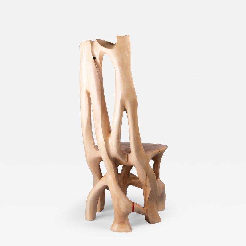  Logniture Chair Functional sculpture Carved From Single Piece of Wood