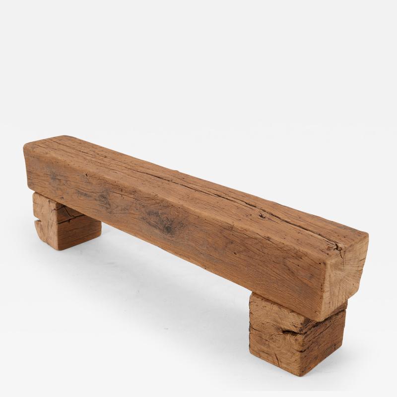  Logniture Logniture Reclaimed Oak Wood Brutalist Bench Natural and Eco Friendly