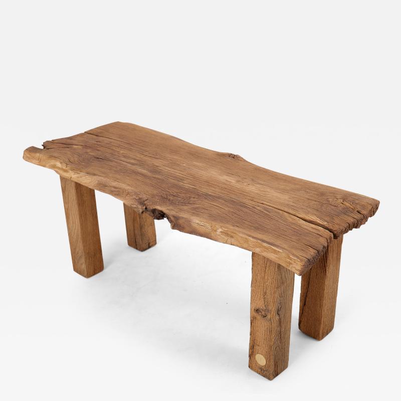  Logniture Logniture Reclaimed Oak Wood Brutalist Coffee Table Natural and Eco Friendly