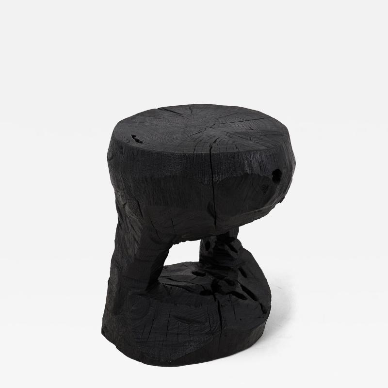  Logniture Logniture Rustic Sculptural Coffee Table Burnt Black Oak Wood Unique