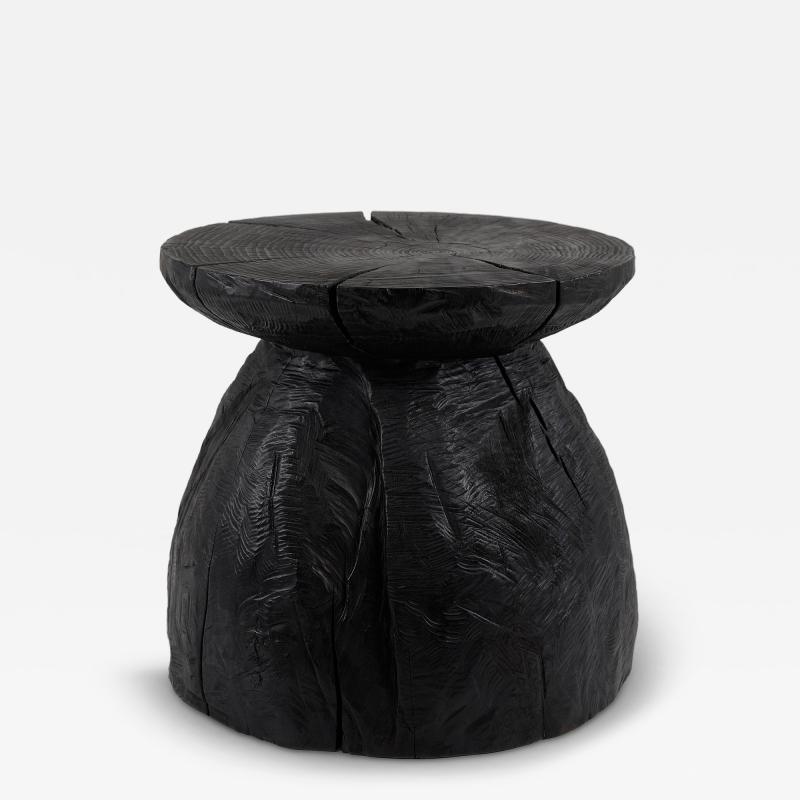 Logniture Logniture Rustic Sculptural Coffee Table Burnt Black Wood Unique