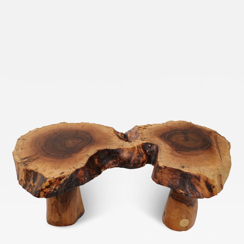  Logniture Logniture Sculptural Carved Side Table From Walnut Wood Log Furniture Unique