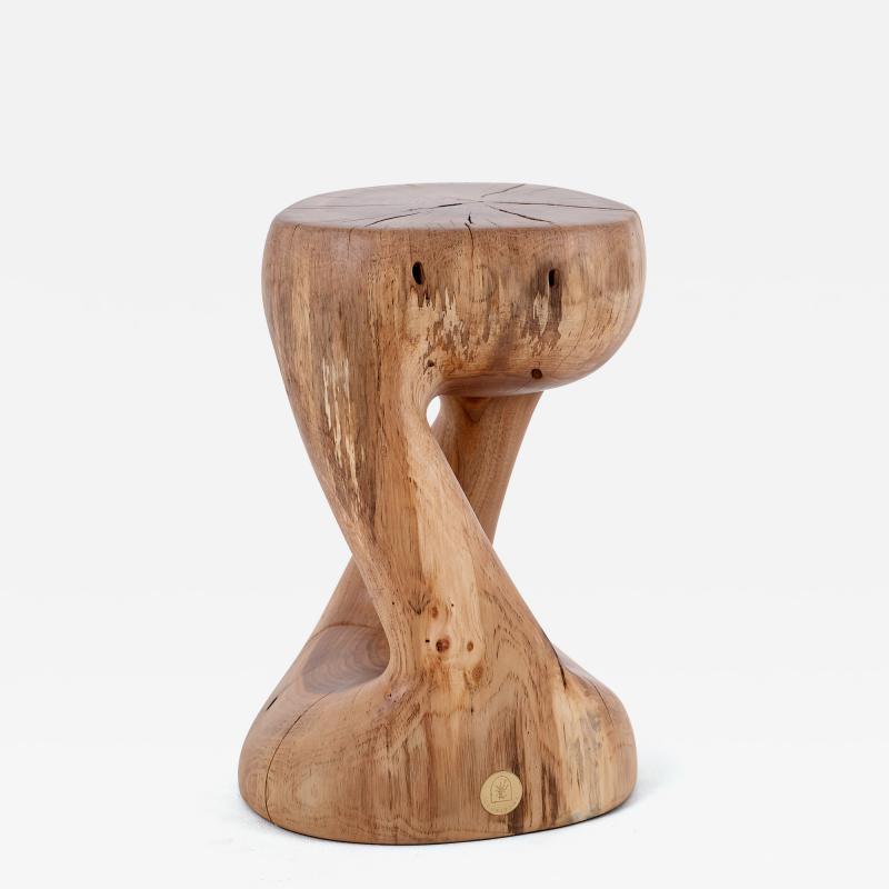  Logniture Logniture Walnut Solid Wood Sculptural Side Table Original Contemporary Design