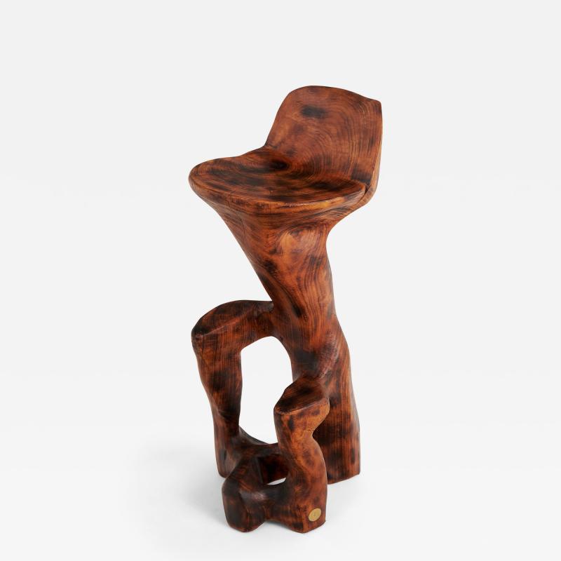  Logniture Makha Solid Wood Sculptural Bar Chair Original Contemporary Design Logniture