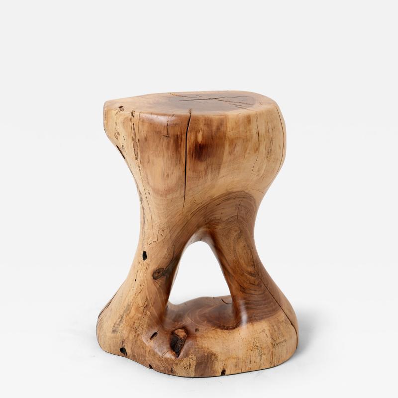  Logniture Sculptural Side Table Stool Solid Wood Walnut Contemporary Design Logniture