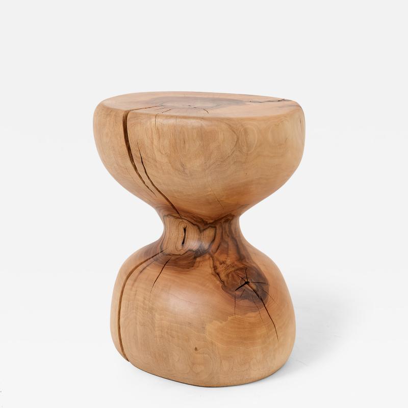  Logniture Sculptural Side Table Stool Solid Wood Walnut Contemporary Design Logniture