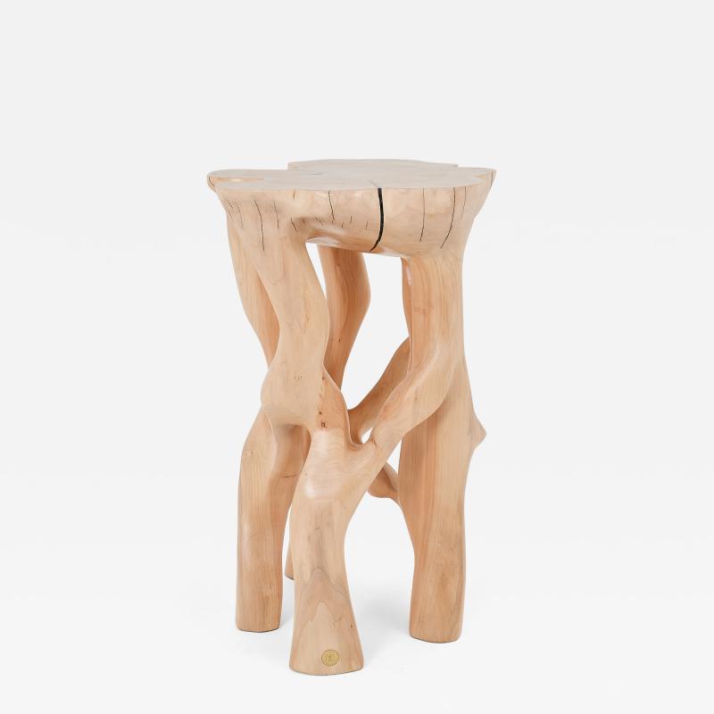  Logniture Solid Wood Sculptural Side Table Original Contemporary Design Logniture