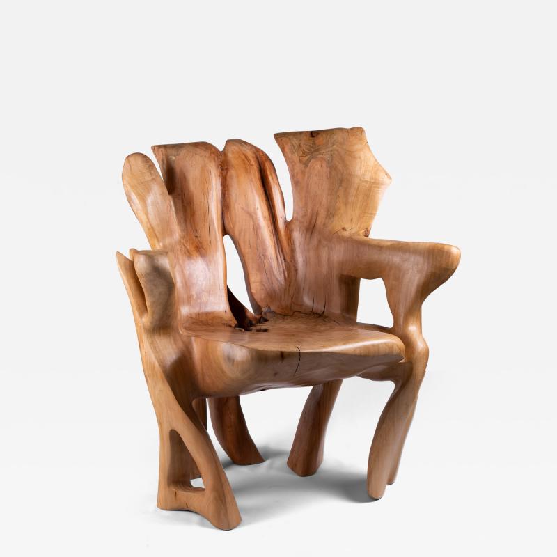  Logniture Veles Wooden Armchair Carved From Single Piece Of Wood Functional Sculpture