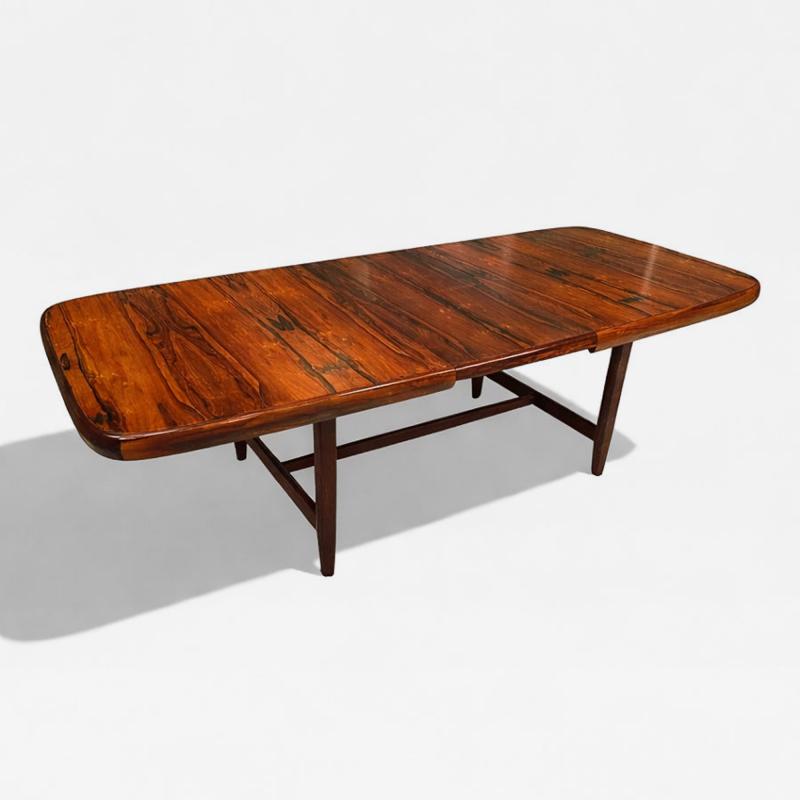 Loher Midcentury Modern Extendable Dining Table in Rosewood Loher 1960s Lot 730A