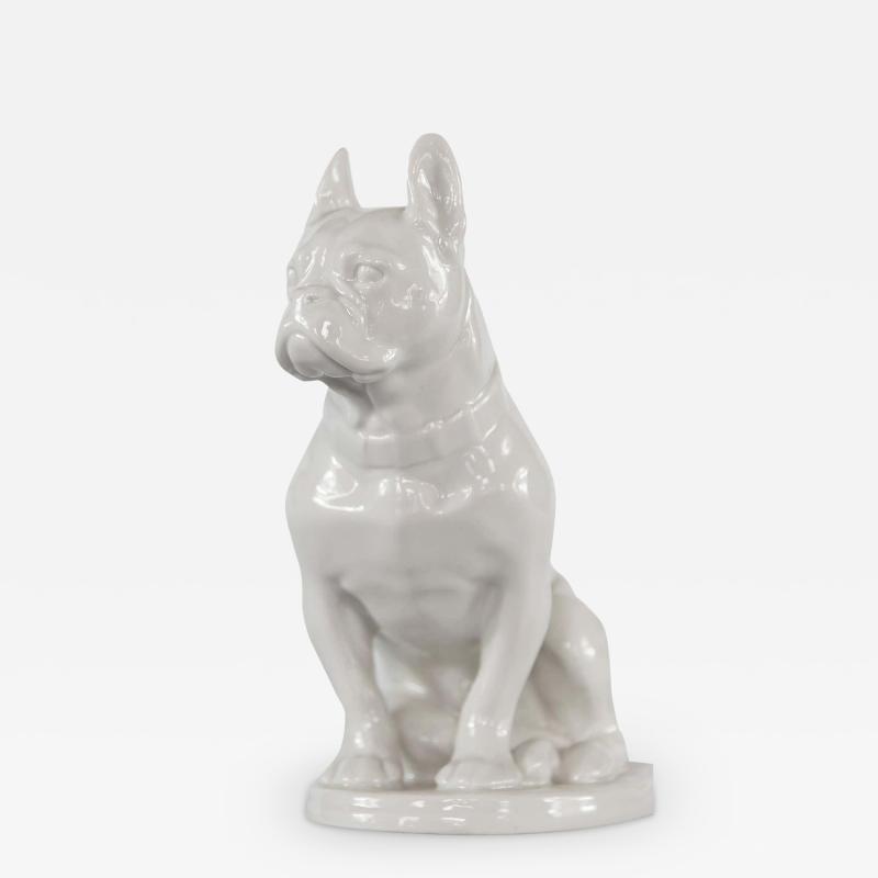  Lomonosov Porcelain Vintage Porcelain Bulldog Figurine by Lomonosov Porcelain Factory LFZ