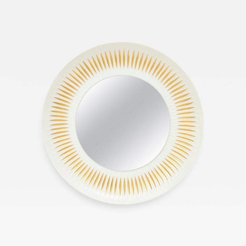  Lorenz Hutschenreuther Hutschenreuther Mirror Porcelain Sunburst Gold White Signed