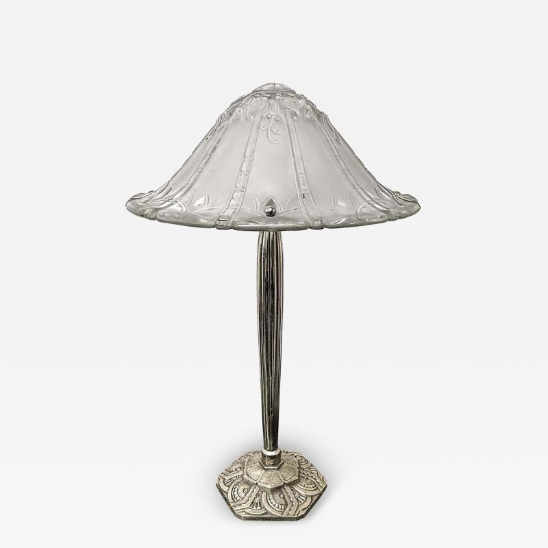  Lorrain Nancy France French Art Deco Bronze Table Lamp Signed Lorrain Nancy France