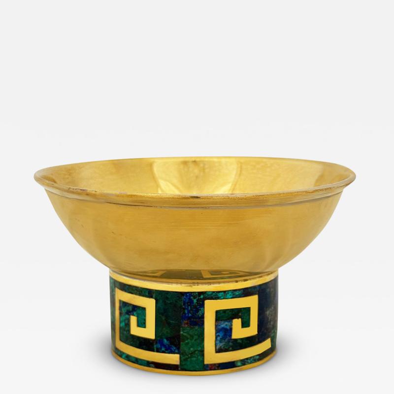  Los Castillo Los Castillo Brass Bowl with Azurite Inlay