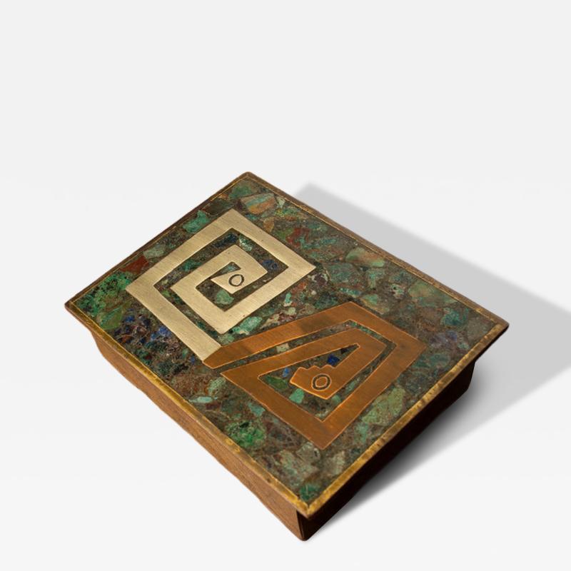  Los Castillo Los Castillo Mixed Metal Jewarly Trinket Box