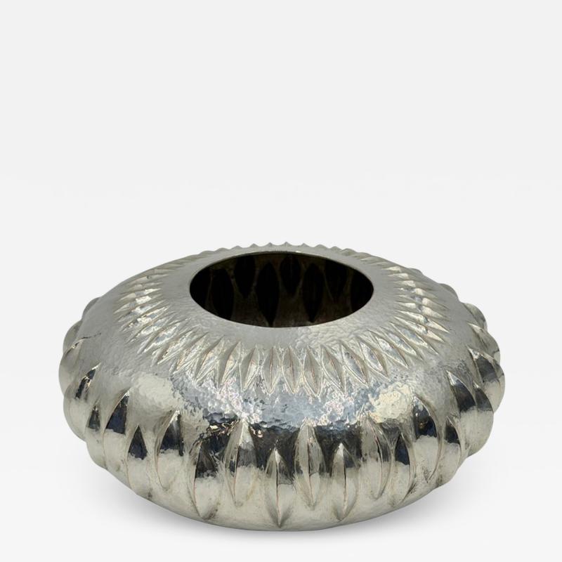  Los Castillo Los Castillo Taxco Mexican Modernist Silver Plate Copper Sculptural Bowl