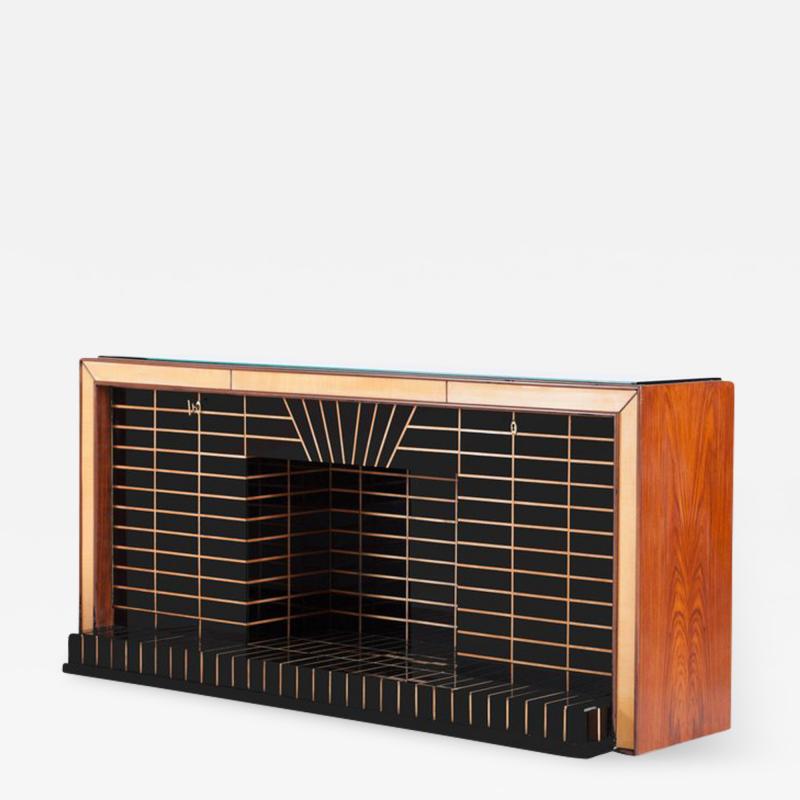  Luigi Brusotti Italian Art Deco Credenza by Luigi Brusotti 1940s