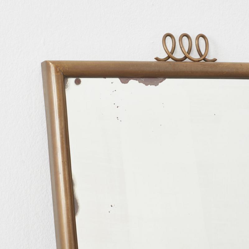 Luigi Brusotti Luigi Brusotti brass mirror Brusotti, Italy 1950s