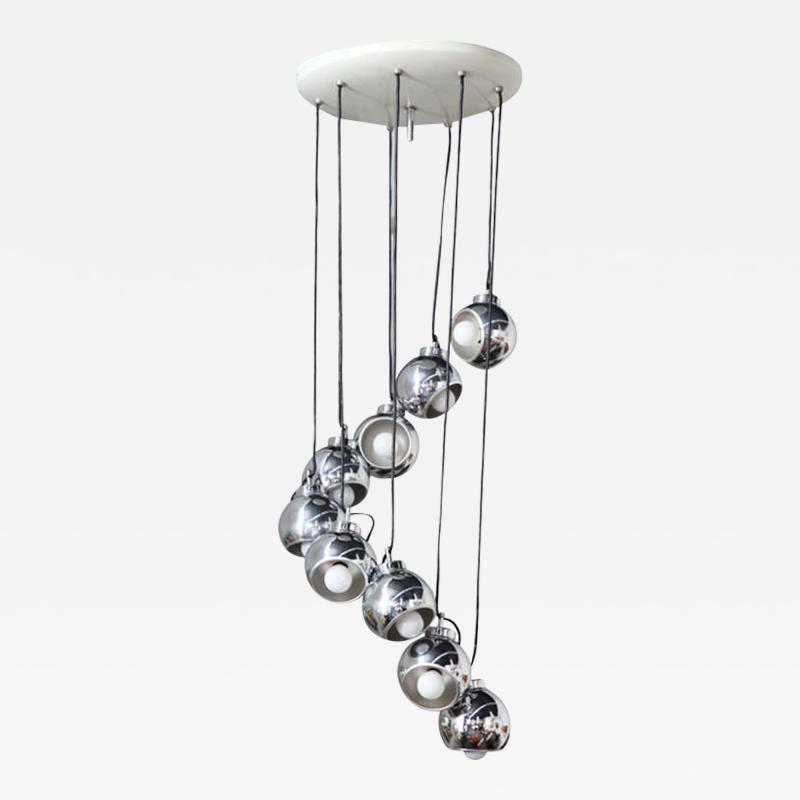  Lumi Chrome Chandelier by Lumi Made in Italy