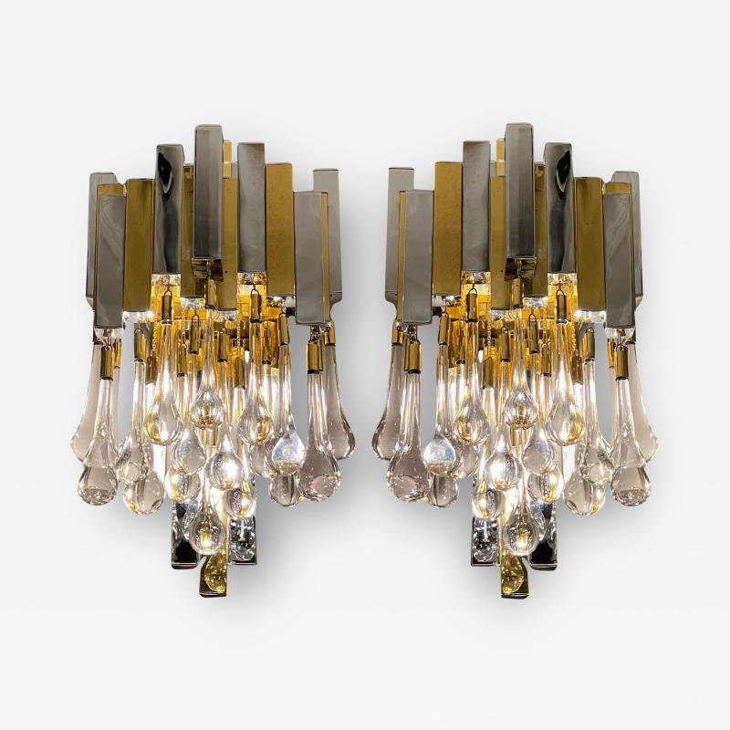  Lumica Pair of drops sconces Editions BD Lumica Barcelona Spain circa 1970