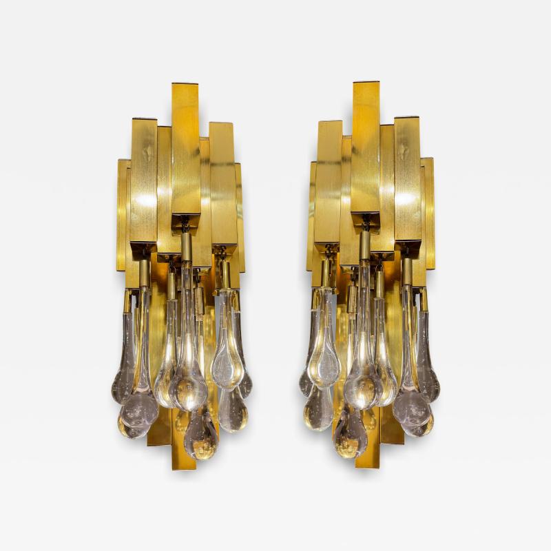  Lumica Pair of drops sconces Lumica Barcelona Spain circa 1970