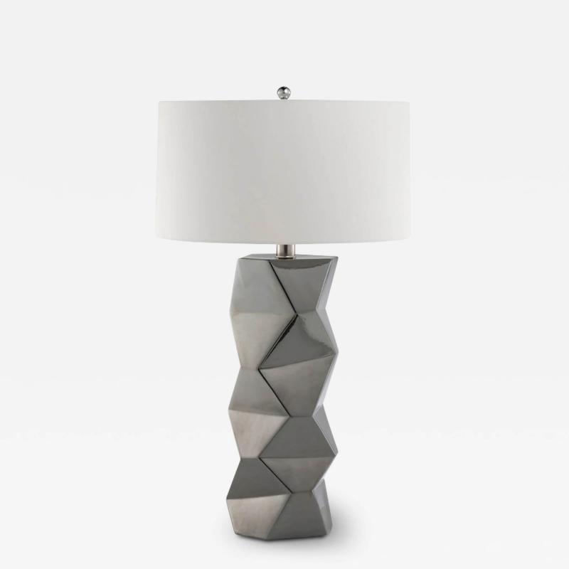  Luxe CARINA Geometric Ceramic Sculpture Table Lamp