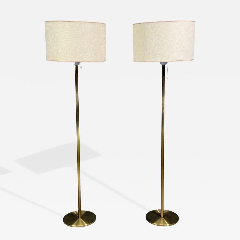  Luxus Luxus Vittsj Floor Lamps Patinated Brass Sweden 1960s
