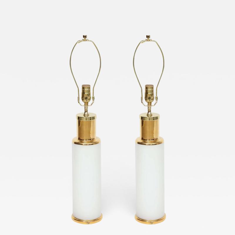  Luxus Luxus White Glass Gold Trim Lamps