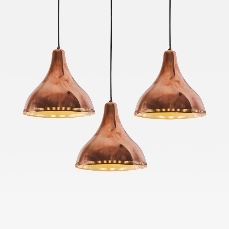  Lyfa 1950s Bent Karlby Perforated Pendant in Copper for Lyfa