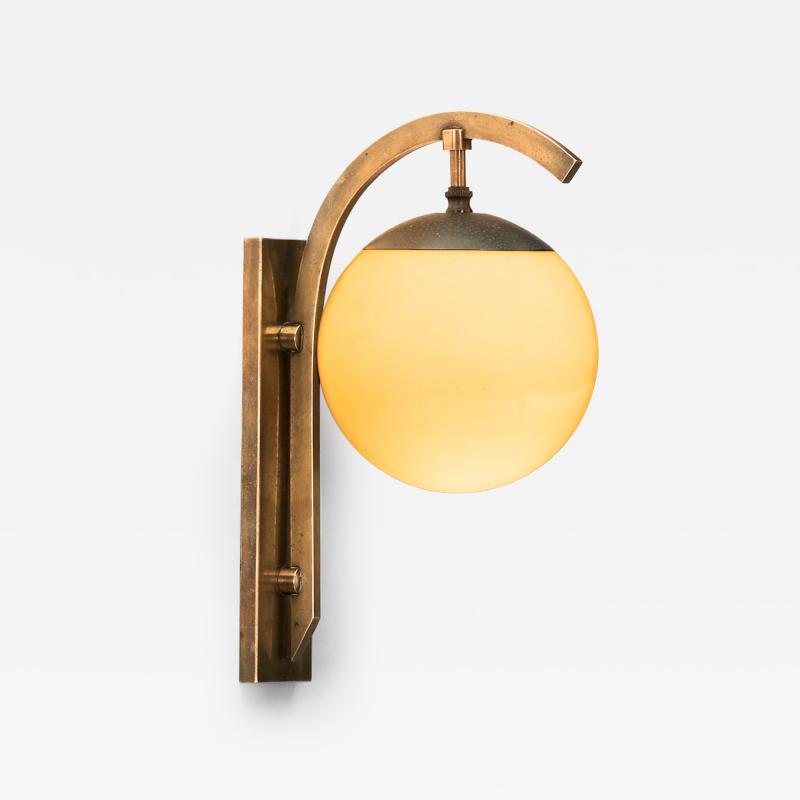  Lyfa Art Deco Dome Wall Lamp by Lyfa Attr Denmark ca 1930s