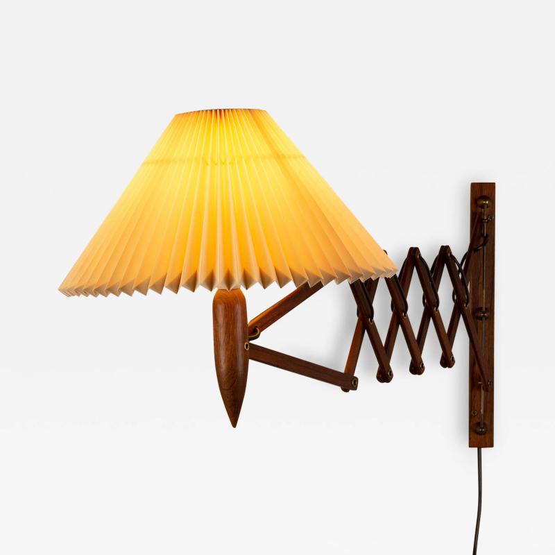  Lyfa Large Rosewood Scissor Lamp by Lyfa Denmark 1960s