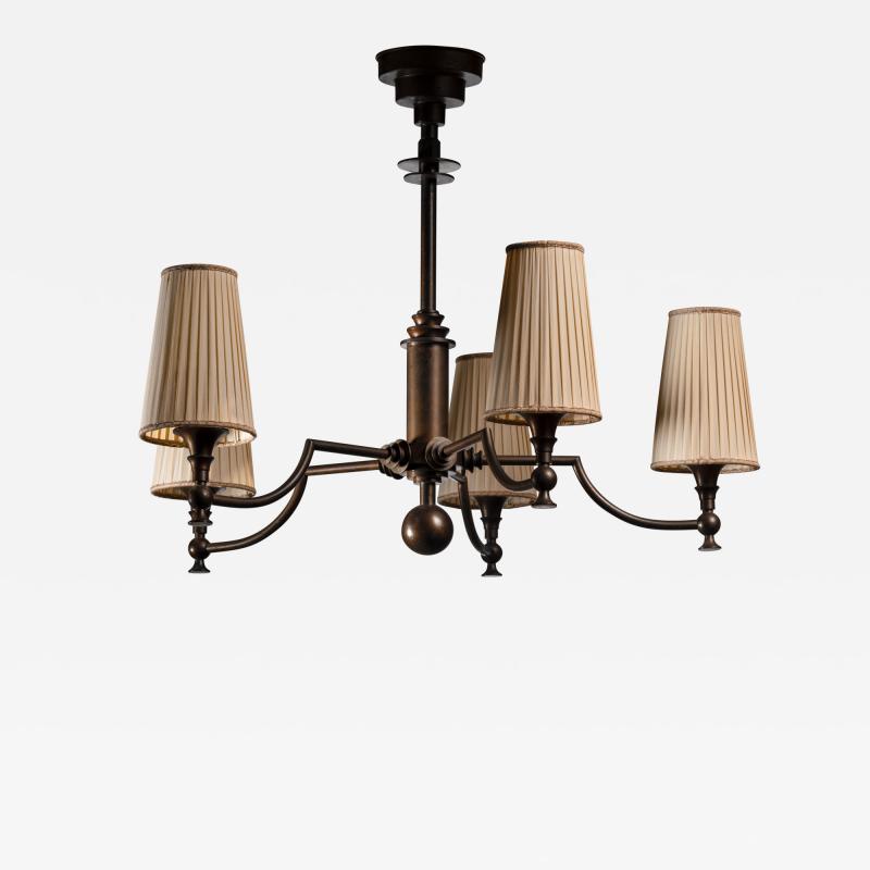  Lyfa Lyfa bronzed brass Art Deco chandelier