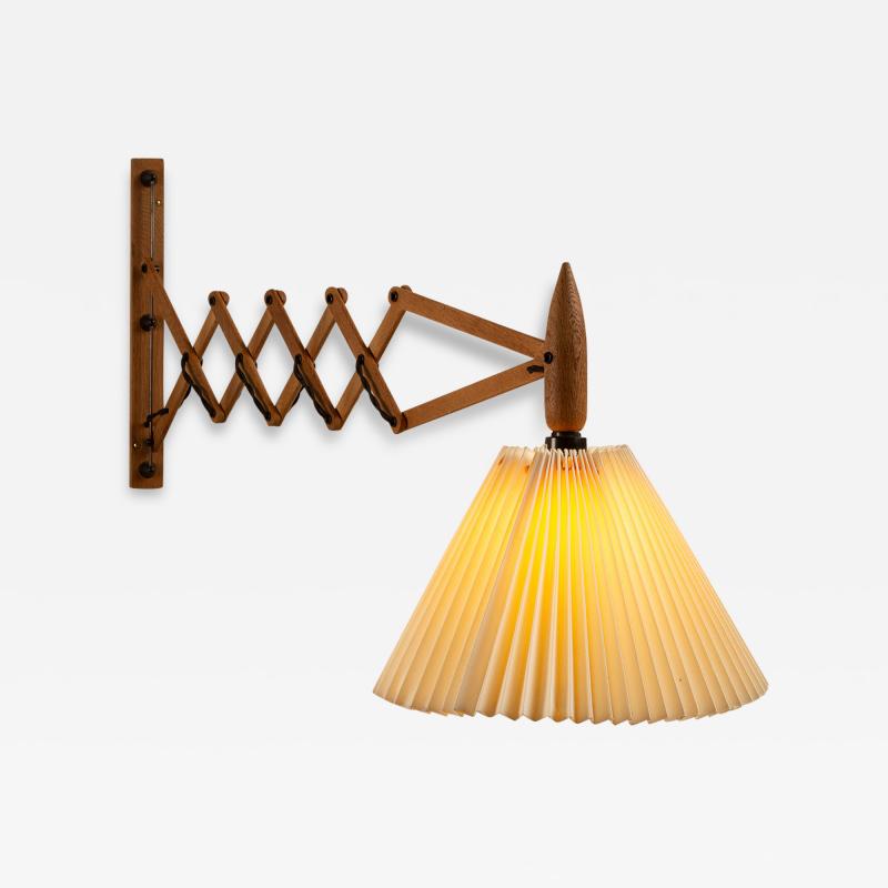  Lyfa Solid Oak Scissor Lamp by Lyfa Denmark 1950s