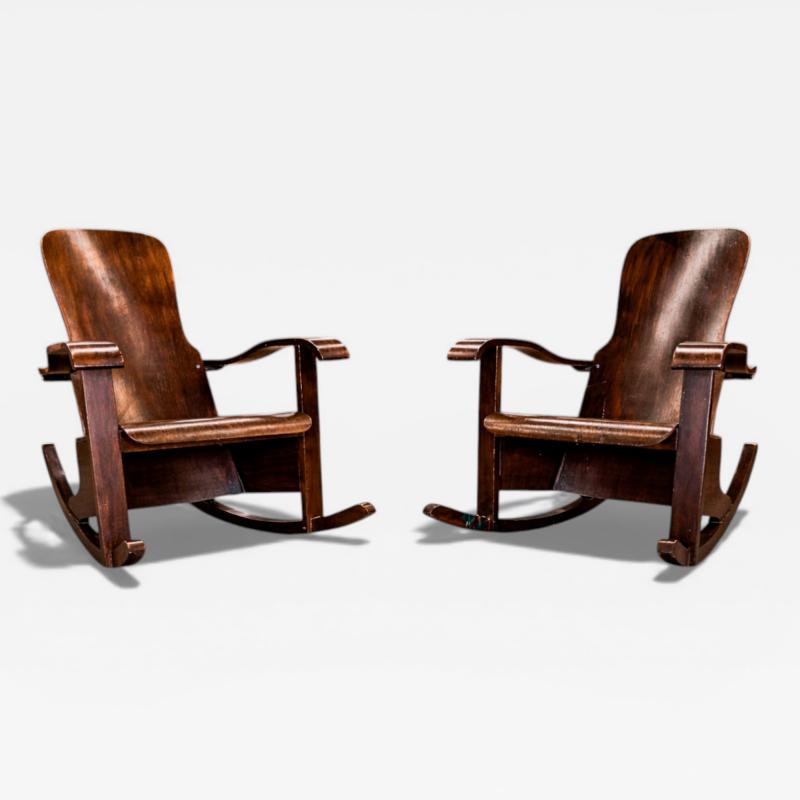  M veis Cimo Rocking Chair in Bentwood Moveis Cimo 1950s