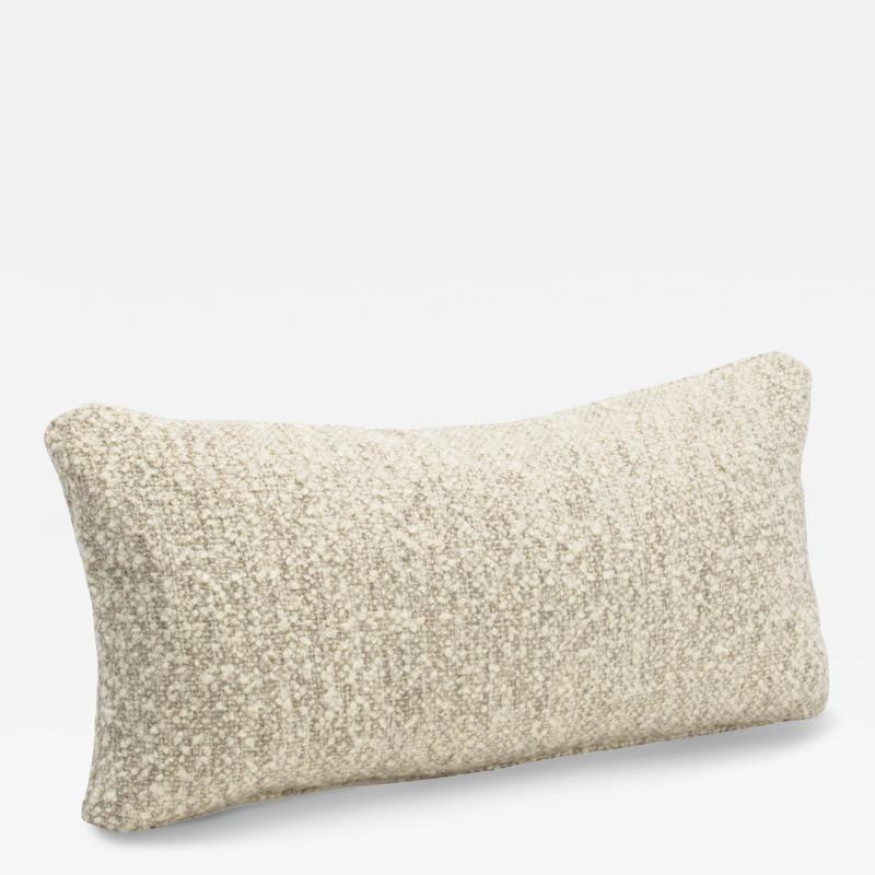  MOGUL Cream Grey Boucle Kidney Pillow By MOGUL